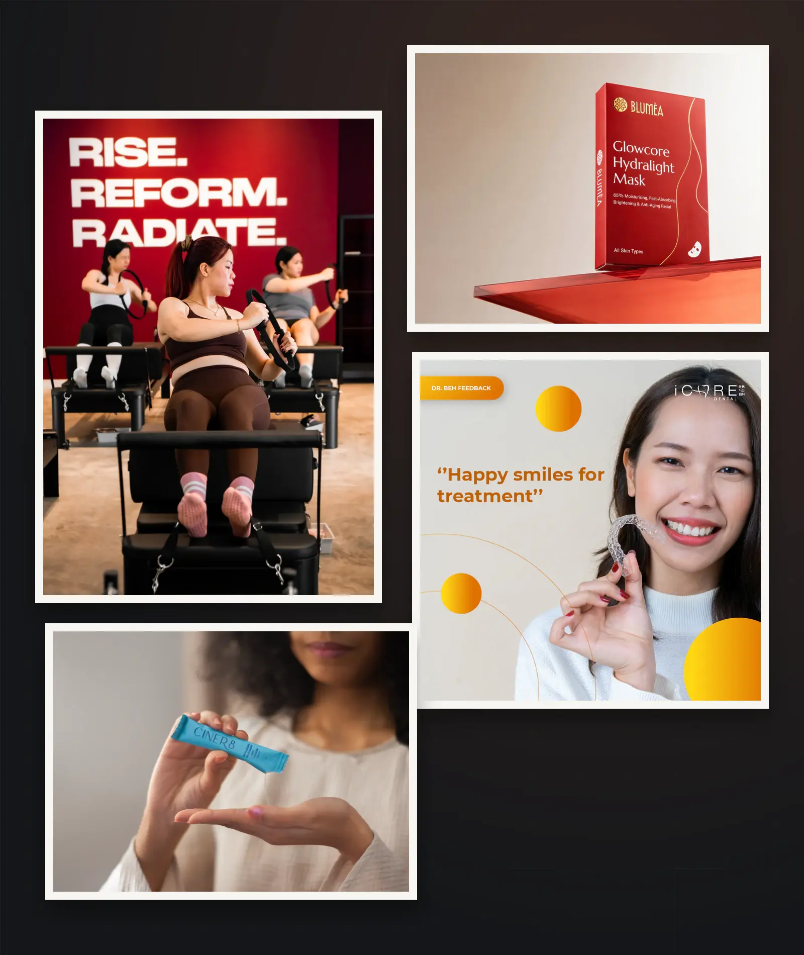 Collage of GVL activation, product and campaign work
